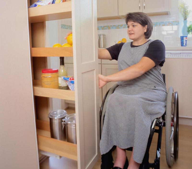 woman in accessible home