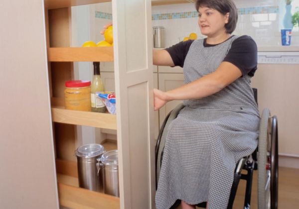 woman in accessible home